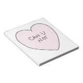 Bloc-note Coeur Sassy : Ne peut-on pas (Incliné)