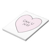 Bloc-note Coeur Sassy : Ne peut-on pas (Tourné)