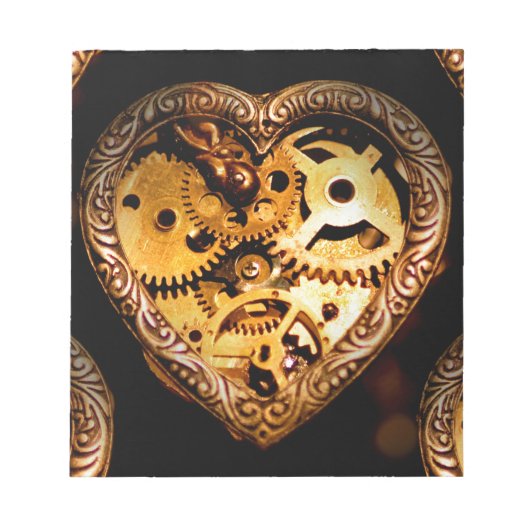 Bloc-note coeur steampunk (Devant)