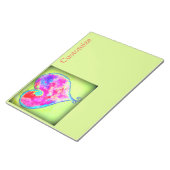 Bloc-note coeur tourbillonnant rose (Incliné)