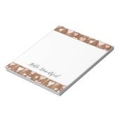Bloc-note Cœurs bruns chocolat crème rose (Tourné)