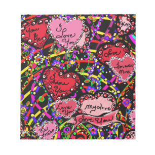 Bloc-note Cœurs d'amour