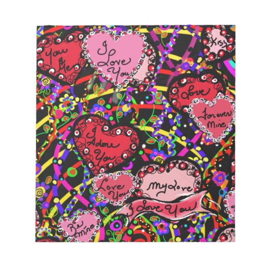 Bloc-note Cœurs d'amour (Devant)