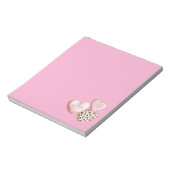 Bloc-note Coeurs d'amour Léopard Rose XOXO (Tourné)