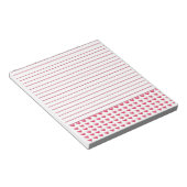 Bloc-note Coeurs d'aquarelle rouge (Incliné)