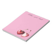 Bloc-note Cœurs de Cerise Rouge Rose (Tourné)