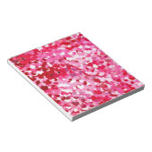 Bloc-note Cœurs de confettis roses (Incliné)