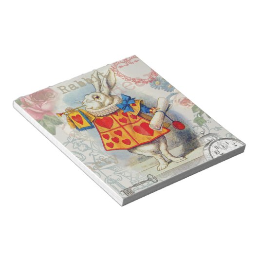 Bloc-note Coeurs de lapin blanc Alice Classic (Incliné)