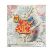 Bloc-note Coeurs de lapin blanc Alice Classic (Devant)
