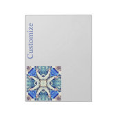 Bloc-note Coeurs de mandala bleu motif Thunder_Cove (Tourné)