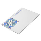 Bloc-note Coeurs de mandala bleu motif Thunder_Cove (Incliné)