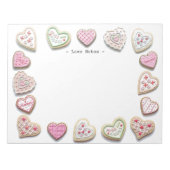 Bloc-note Coeurs doux Cookies Notes d'amour (Devant)
