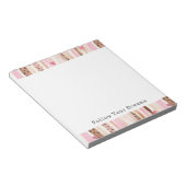 Bloc-note Coeurs Empreintes de léopard Brown rose Fille (Incliné)