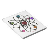 Bloc-note Coeurs Empreintes de léopard de Valentine atomique (Incliné)