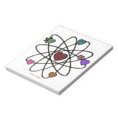 Bloc-note Coeurs Empreintes de léopard de Valentine atomique (Tourné)