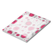 Bloc-note Coeurs et fleurs blancs et rouges blancs (Tourné)