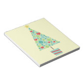 Bloc-note Coeurs mignons pastel moderne sapin de Noël (Incliné)
