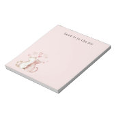Bloc-note Cœurs roses chats blancs amour (Tourné)
