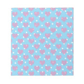 Bloc-note Coeurs roses et pois blancs (Devant)