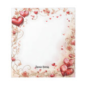 Bloc-note Coeurs rouges (Devant)