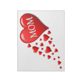 BLOC-NOTE COEURS ROUGES POUR MOM (Tourné)