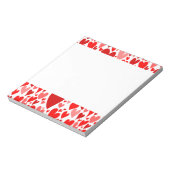Bloc-note Coeurs rouges super et romantiques Saint-Valentin (Tourné)