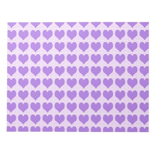 Bloc-note Cœurs violets (Devant)