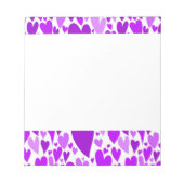 Bloc-note Coeurs violets super et romantiques Saint-Valentin (Devant)