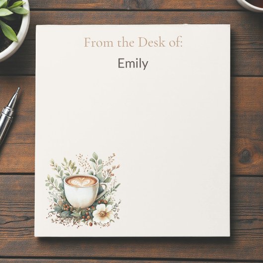 Bloc-note Coffee and Floral