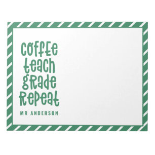 Bloc-note Coffee, enseigne, classe, professeur de typographi