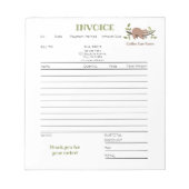 Bloc-note Coffee Shop Business Invoice Notepad (Devant)