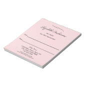 Bloc-note Coiffeur Rose et Noir Votre Prochain Rendez-Vous (Tourné)