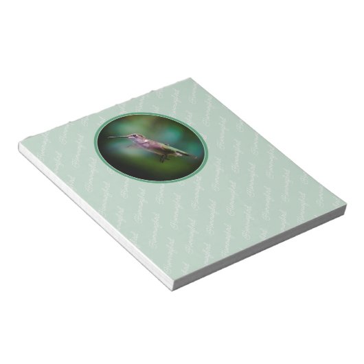 Bloc-note Colibri à gorge rubis - Photo originale (Incliné)