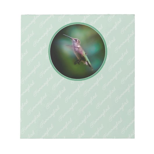 Bloc-note Colibri à gorge rubis - Photo originale (Devant)