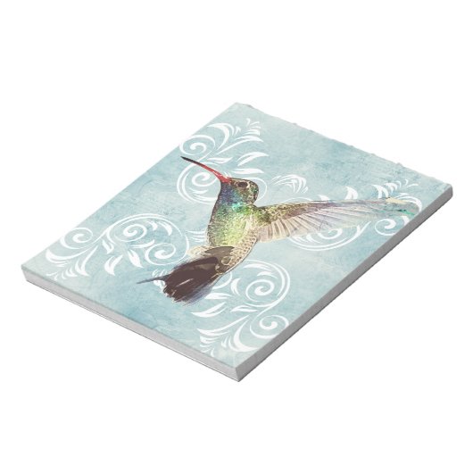 Bloc-note Colibri à l'Arrière - plan fleuri (Tourné)