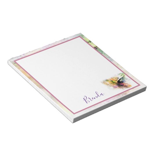 Bloc-note Colibri d'aquarelle (Incliné)