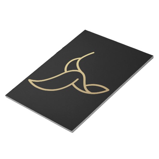 Bloc-note Colibri en style Monoline - Or en noir (Incliné)