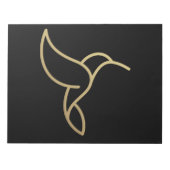 Bloc-note Colibri en style Monoline - Or en noir (Devant)