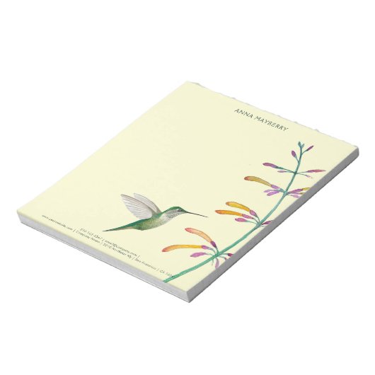 Bloc-note Colibri personnalisé (Tourné)