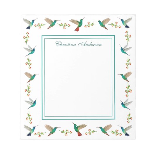 Bloc-note Colibri personnalisé (Devant)