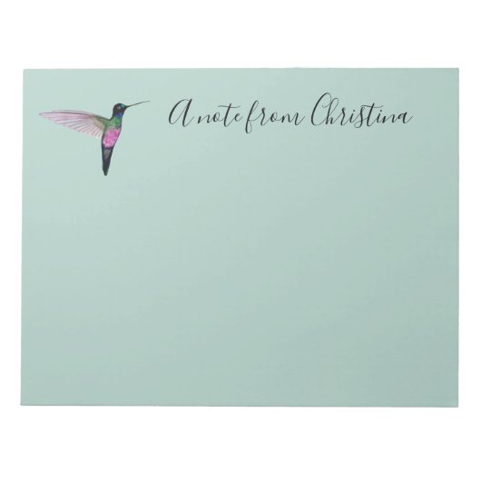 Bloc-note Colibri personnalisé (Devant)