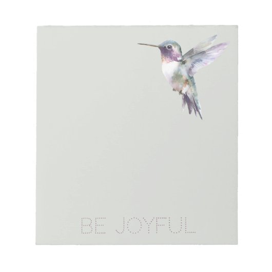 Bloc-note Colibri vert pourpre joyeux (Devant)
