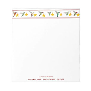 Bloc-note Colibris Fêtes personnalisées