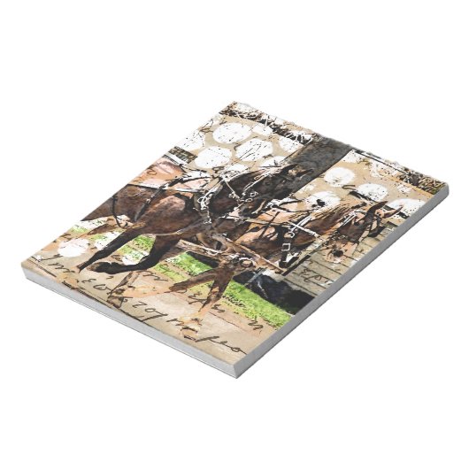 Bloc-note Collage multimédia mixte de l'équipe de deux cheva (Tourné)