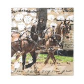 Bloc-note Collage multimédia mixte de l'équipe de deux cheva (Devant)