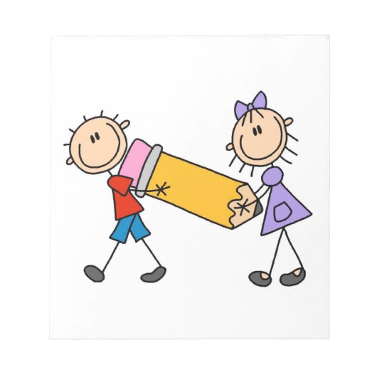 Bloc-note Colle Enfants Avec Crayon (Devant)