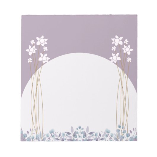 Bloc-note Collection de notes en fleur minimale (Devant)