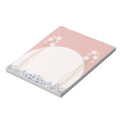 Bloc-note Collection de notes en fleur minimale (Tourné)