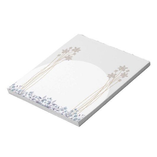 Bloc-note Collection de notes en fleur minimale (Tourné)