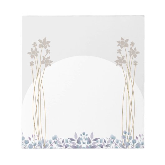 Bloc-note Collection de notes en fleur minimale (Devant)